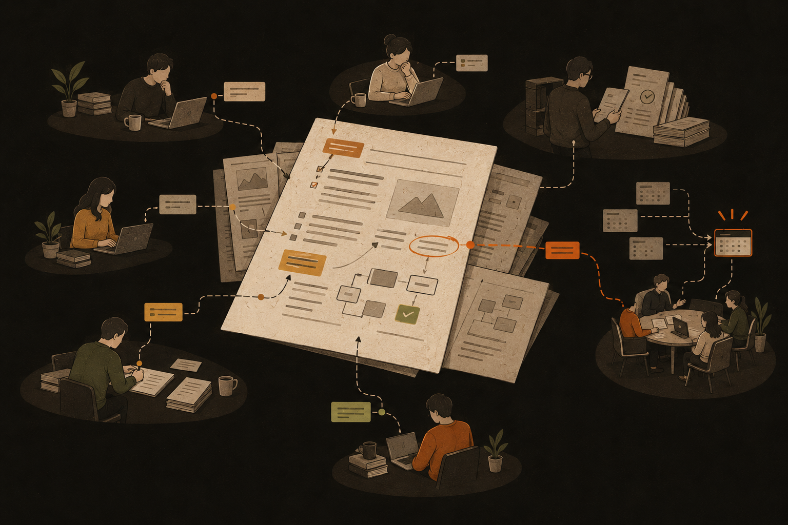 ilustrasi dokumentasi over meeting