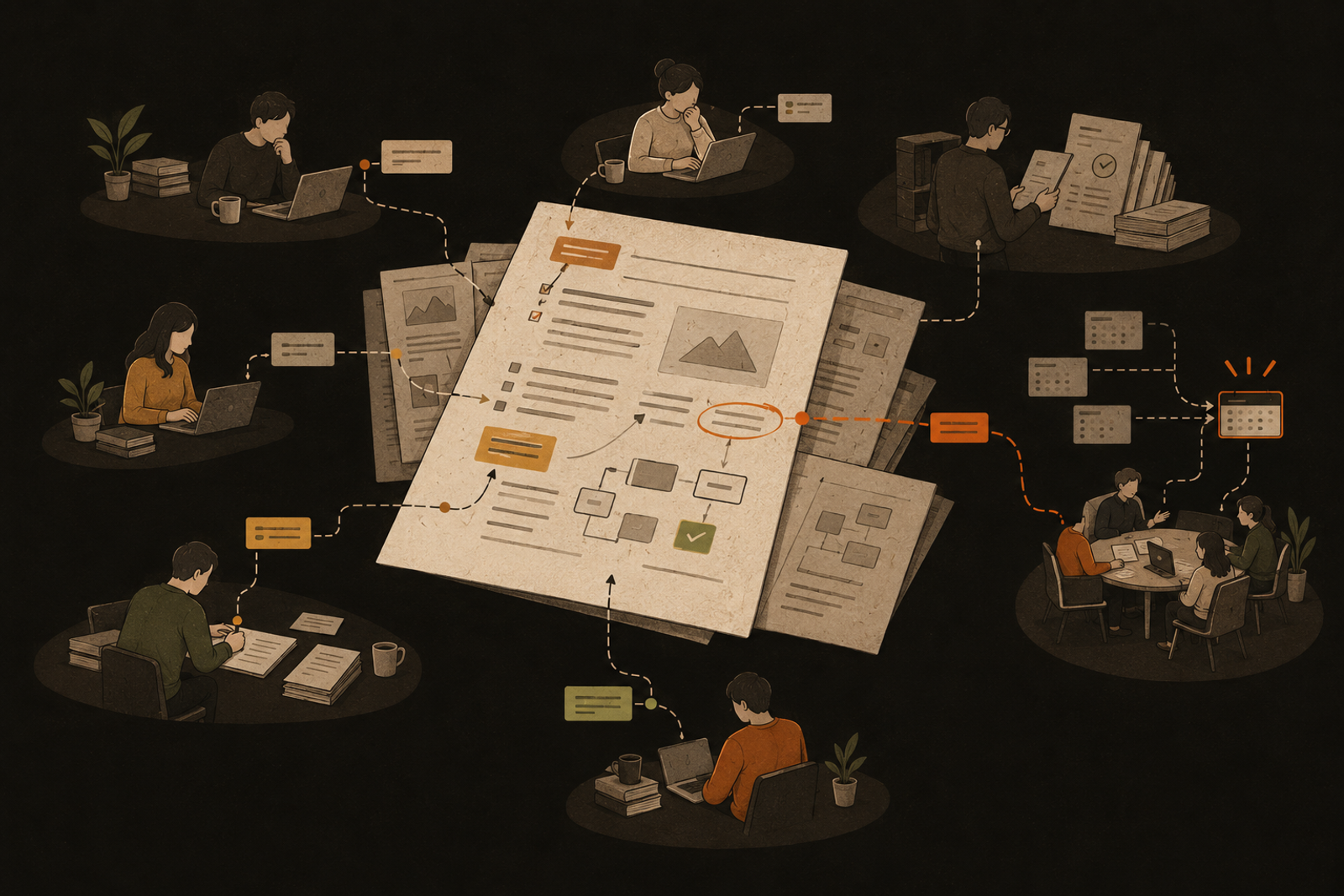 ilustrasi dokumentasi over meeting