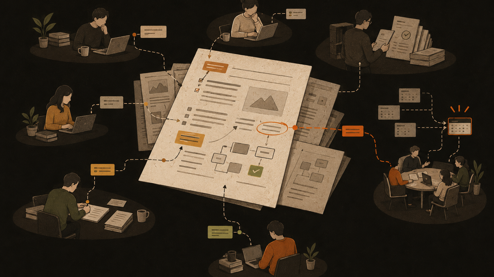 ilustrasi dokumentasi over meeting